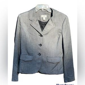 Ann Taylor Loft Petites Jacket Button Up Woman’s Size 12P Padded 2 Pockets Gray